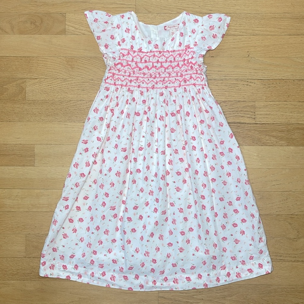 RUBY & BLOOM VGUC Smocked Floral Ruffle Sleeve Lined Dress